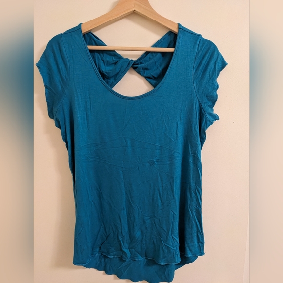 Prana short sleeve shirt medium blue - Picture 1 of 3